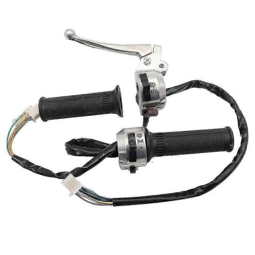 Universal Motorcycle Handlebar Throttle & Clutch Control Set for Mini Trail Bikes