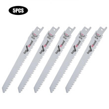 5pcs Metal Reciprocating Saw Blades Woodworking Cutting Kit Power Tool Accessories S644D 150mm/5.9in