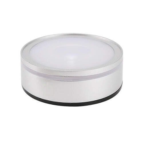 LED Light Base with Sensitive Touch Round Colorful Silver Concave 2