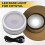 LED Light Base with Sensitive Touch Round Colorful Silver Concave 4