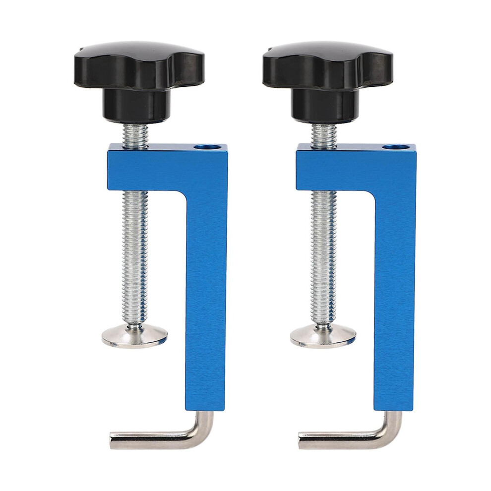 Set Of 2 Universal Clamps For Miter Saws, Router Tables, Table Saws, Clamping Brackets For Woodworking, Rigid Aluminum Body 9152359619868