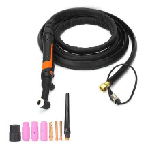 TIG/WP-26VF-kaarihitsauspistoolisarja, joustava venttiilipää, ergonominen hitsauspoltin ja 4 m lanka