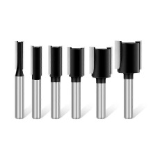 Double Fluted Straight Cut Router Bit Set 1/4 Shank, Router Drill Bit, Woodworking Tools Milling Cut