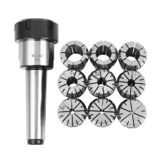 10Pcs ER32 Spring Collets Set 2/4/6/8/10/12/16/18/20mm + MT3 M12 ER32 Collet Chuck Morse Taper Holde