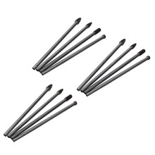 12-delige set roterende freesbits met lange steel, dubbelsnijdend, wolfraamcarbide, 1/4 inch schacht,