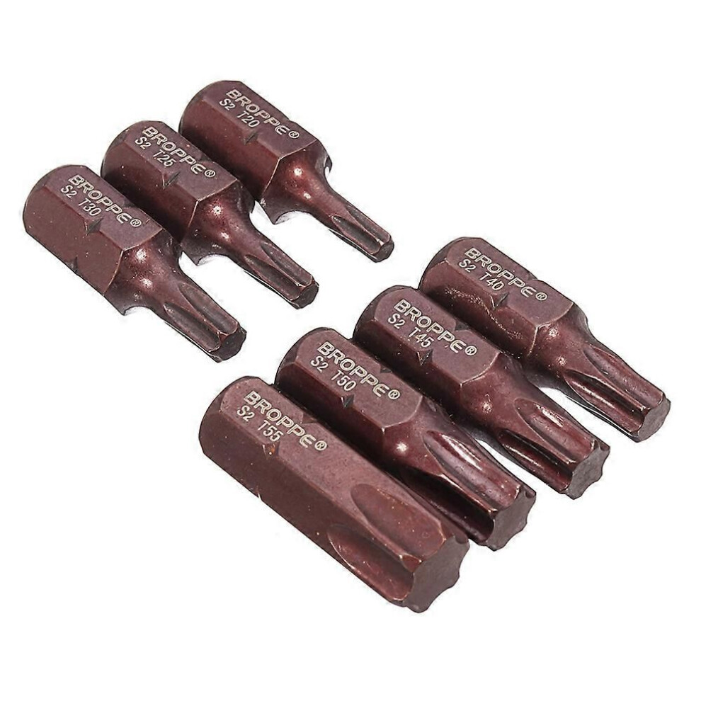 7Pcs T20-55 Torx Screwdriver Bit S2 Steel 10Mm Hex For Impact Screwdriver T20/T25/T30/T40/T45/T50/ 9152359615440