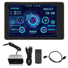 3,5-Zoll-Mini-USB-IPS-Display mit Temperaturüberwachung für CPU, GPU und RAM sowie 4-Pin-Motherboard-Kabel
