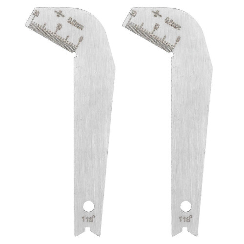 2pcs Drill Bit Angle Gauge 118 Degree Metal Blade Sharpening Inspection Tool