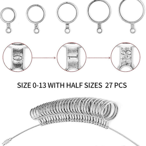 Ring Sizer Measuring Tool Kit, Plastic Ring Mandrel 2