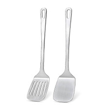 Stainless Steel Spatulas Set, Metal Spatula Solid Slotted Turner, Heavy Duty Sturdy Spatula for Kit