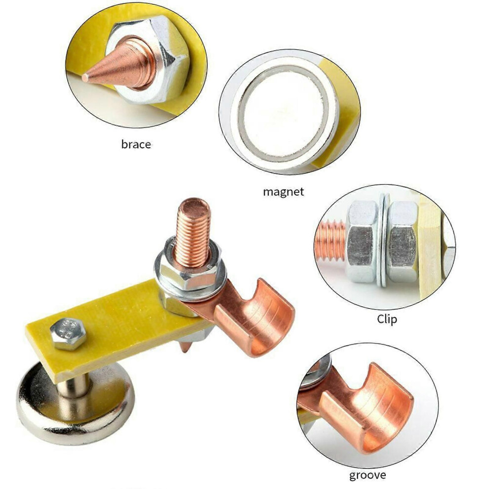 Strong Magnetism Welding Support Heads Large Suction Adjustable Welding Ground Clamp Holder 9152359617222