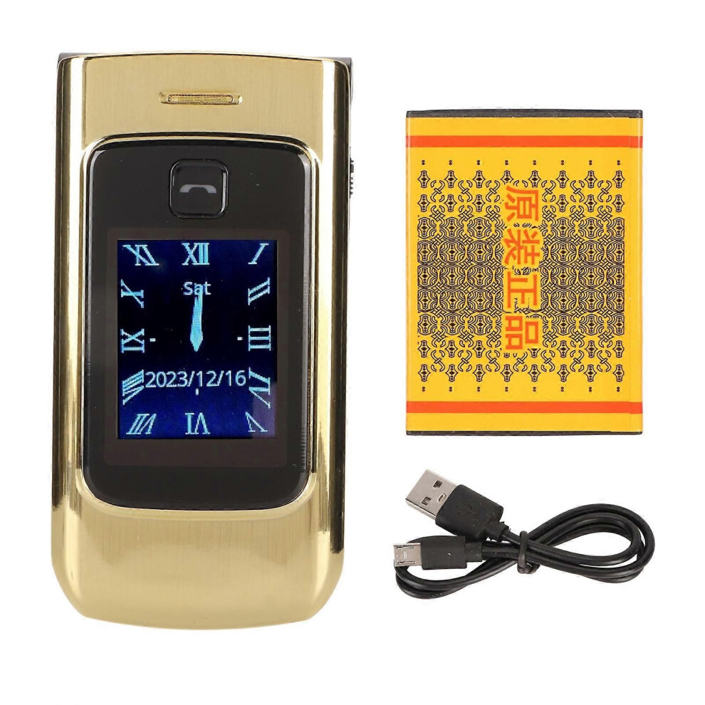 Tã©Lã©Phone Ã Clapet 4G Pour Seniors, Avec Gros Boutons, Son Clair, Double Ã©Cran, Batterie 4800 Mah, Bouton Sos, Dorã© 9152359610421