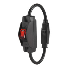 3 Prong Extension Cord with Waterproof Switch, 1875W Heavy Duty Extension Cord with Switch, 14AWG 1.5FT, 1 Pack US Plug