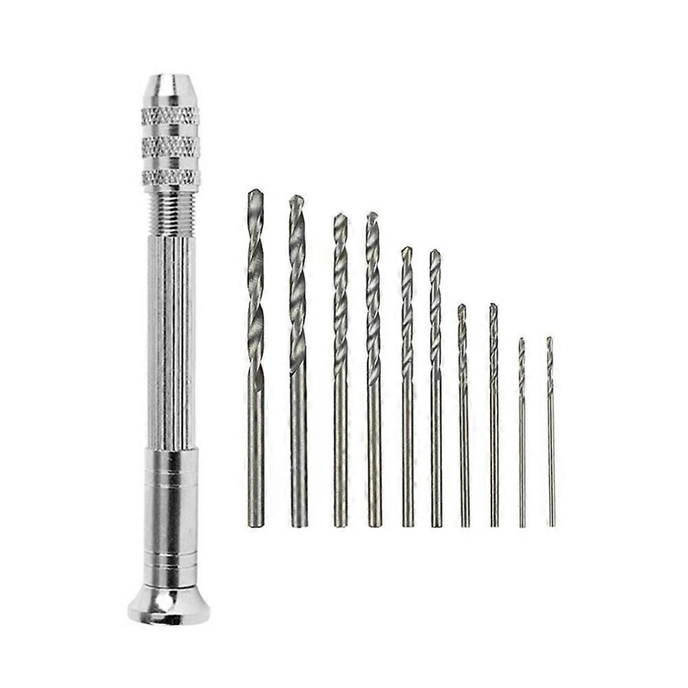 11Pcs Hand Twist Drill Set 0.5-2.0Mm Woodworking Hand Punch Tool Hardware Clock Maintenance Kit 9152359615105