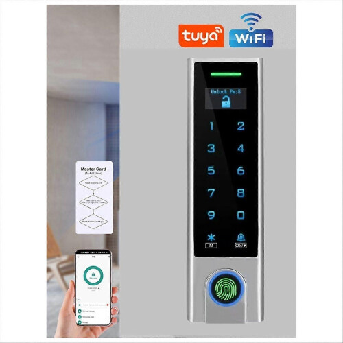 Έξυπνη κλειδαριά πόρτας WiFi με πρόσβαση δακτυλικών αποτ 2