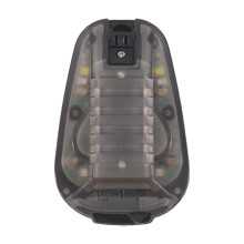 Helmet Survival Beacon Light Helmet Strobe Light Survival Safety IR Flashlight Waterproof Signal Light with Magic Tape D