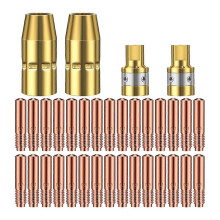 34Pc for MIG Welding Accessory Kit,0.03In Contact Tip Airless Nozzle Diffuser Compatible with H-9/10