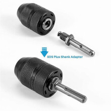 2-13MM Keyless Drill Chuck with SDS Plus Shank Adaptor,1/2-20UNF Impact Drilling Chuck Change Adapte