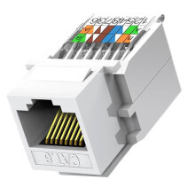 Confezione da 10 connettori RJ45 Cat6, modulo di accoppiamento senza attrezzi (non è necessario alcun