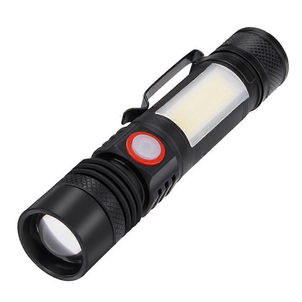 Led Flashlight Waterproof Flashlight Magnetic Torch Zoom T6+Cob Flashlight With A Clip Portable Hand Light 18650 Battery 9152359613132