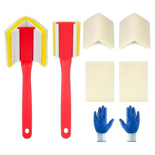 3 in 1 Corner Paint Repair Tool 2pcs Corner Paint Tool 1pcs Double Layer Gloves for Corners, Dark Co