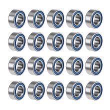 20 pezzi MR105-2RS Cuscinetti a sfera in acciaio a doppia schermatura, 5x10x4 mm, miniaturizzati, blu