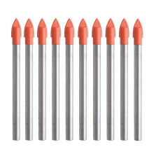 10 Pieces 6MM Glass and Tile Drill Bits Set Carbide Drilling Tool