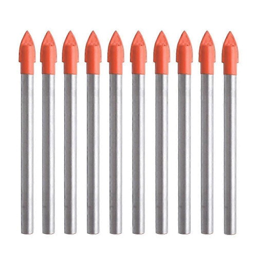 10 Pieces 6MM Glass and Tile Drill Bits Set Carbide Drilling Tool