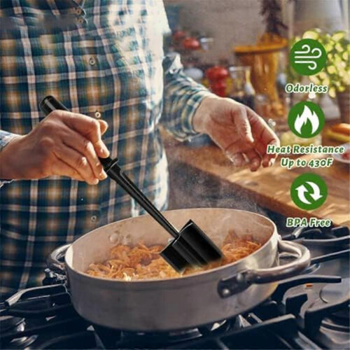 Hamburger Chopper, Potato Masher-Beef Smasher Kitchen Tool, Green 2