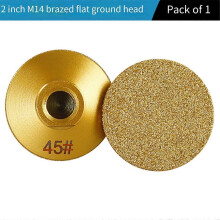 1PCS M14 2inch Brazing Diamond Brazed Flat Grinding Abrasive Polishing Stone Marble Quartz Cobblestone Grind 45