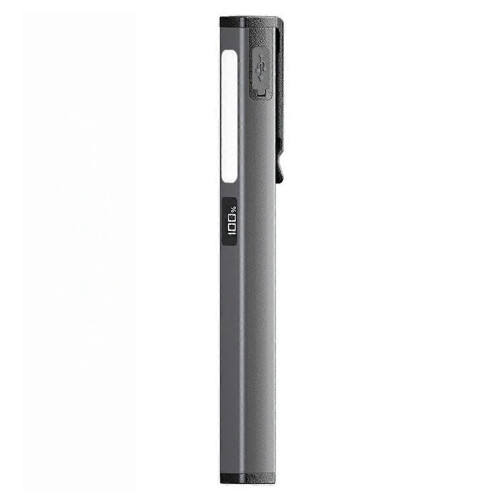 LED Mini Flashlight with Pen Clip Mini Flashlight USB Charging Work Light Camping Light A