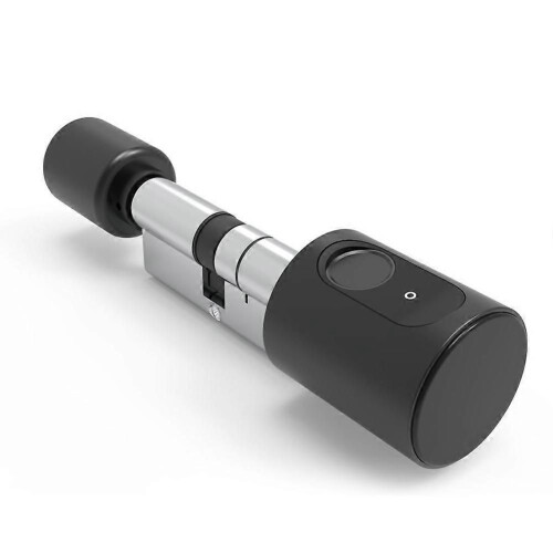 Smart Lock Home Smart Lock Cylinder Compact App Remote Bluetooth Door Lock Fingerprint Electronic Lock Black