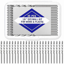 25 Pcs Drywall Cutting Bit, 1/8 Inch Spiral Saw Tip Cutting Bits,Steel Drywall Cut Out Bit,for Gypsum Board Drywall