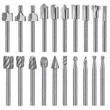 20-Piece 1/8" Carbide Router Engraving Bits Set for Dremel Tools