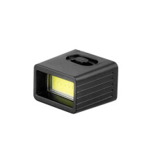 Torcia a LED da 9V con diverse modalità, corpo in plastica, ideale per campeggio e situazioni di emergenza.