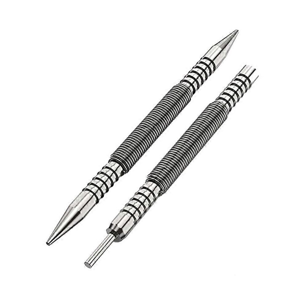 Spring Double End Nail Punch Set Center Hole Punch Spring Loaded Marker Metal Woodworking Drill Bit 9152359615754