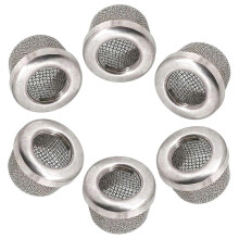 6 Stück Edelstahl-Pumpeneinlasssiebfilter für Airless-Farbspritzgeräte-Saugschlauch, Ersatz