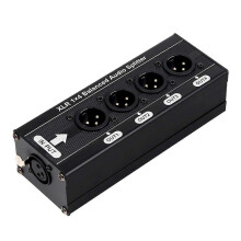 Splitter audio bilanciato XLR 1x4 1 ingresso 4 uscite Splitter audio XLR a 3 pin Scatola splitter segnale