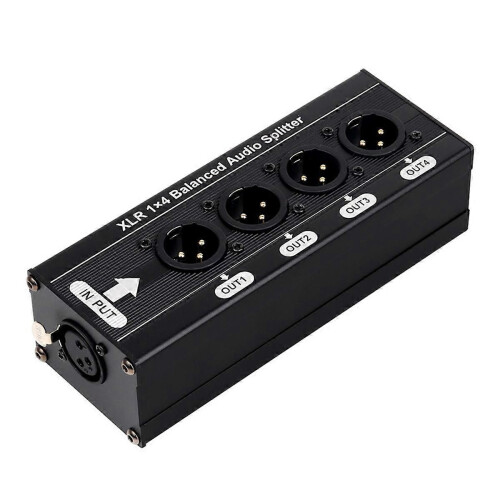 Διαχωριστής ήχου XLR 1x4 1 σε 4 εξόδους 3 ακίδων Διαχωριστής ή