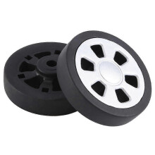 Juego de 2 ruedas de repuesto para maletas de 55x13 mm, ruedas giratorias de PU compatibles con reparación