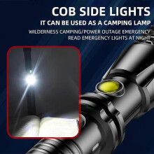 Wolf Tooth Stick Flashlight Strong Charging Outdoor Super Bright Multi Functional Telescopic Self Defense Window Patrol