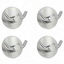 Durable Stainless Hooks - Resists Rust, Fingerprints & Supports Heavy Loads