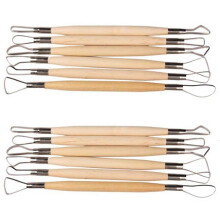 12Pcs 8 Inch Double Ended Sculptor's Carving Tool Wooden Handle