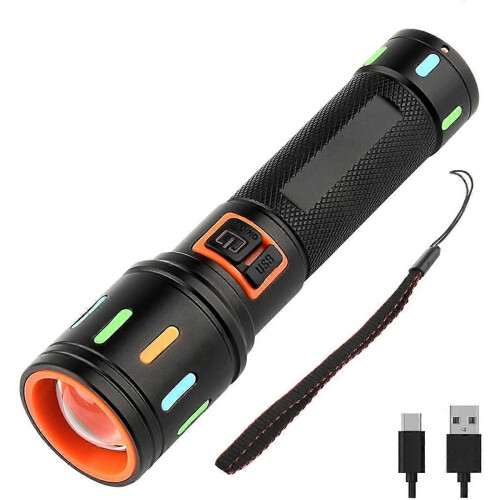 Rechargeable Flashlight LED Flashlight, Adjustable Focus