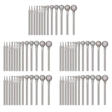 Set di 65 frese diamantate a forma di sfera con mandrino da 3/32 di pollice per smerigliatura e intaglio