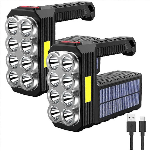 2Pcs Flashlight,High Lumens Super Bright 8 LED COB Sidelight