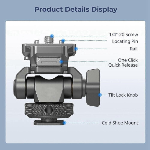 Monitor Mount for HawkLock Quick Release Mount with H21 Cold Shoe Adjustable NATO Rail Support 1