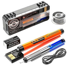 Cordless Soldering Iron, USB Rechargeable, Adjustable Temperature, Portable LCD Digital Soldering for DIY and Repair