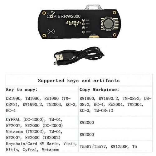 Αντιγραφέας RFID TM RW2000 Αναγνώστης Φωτοτυπικού TM1990 Ibutton DS-1990 2