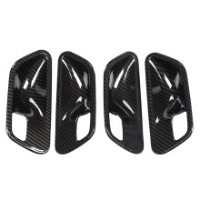 Carbon Fiber Look Car Door Handle Covers Trim for - 3 4 Serises F30 F34 3GT Interior Auto Accessori